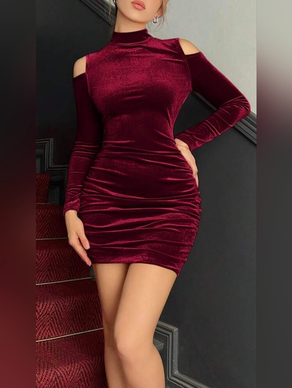 Bodycon Dresses Long Sleeve Women's Off Shoulder Bodycon Dress #0224